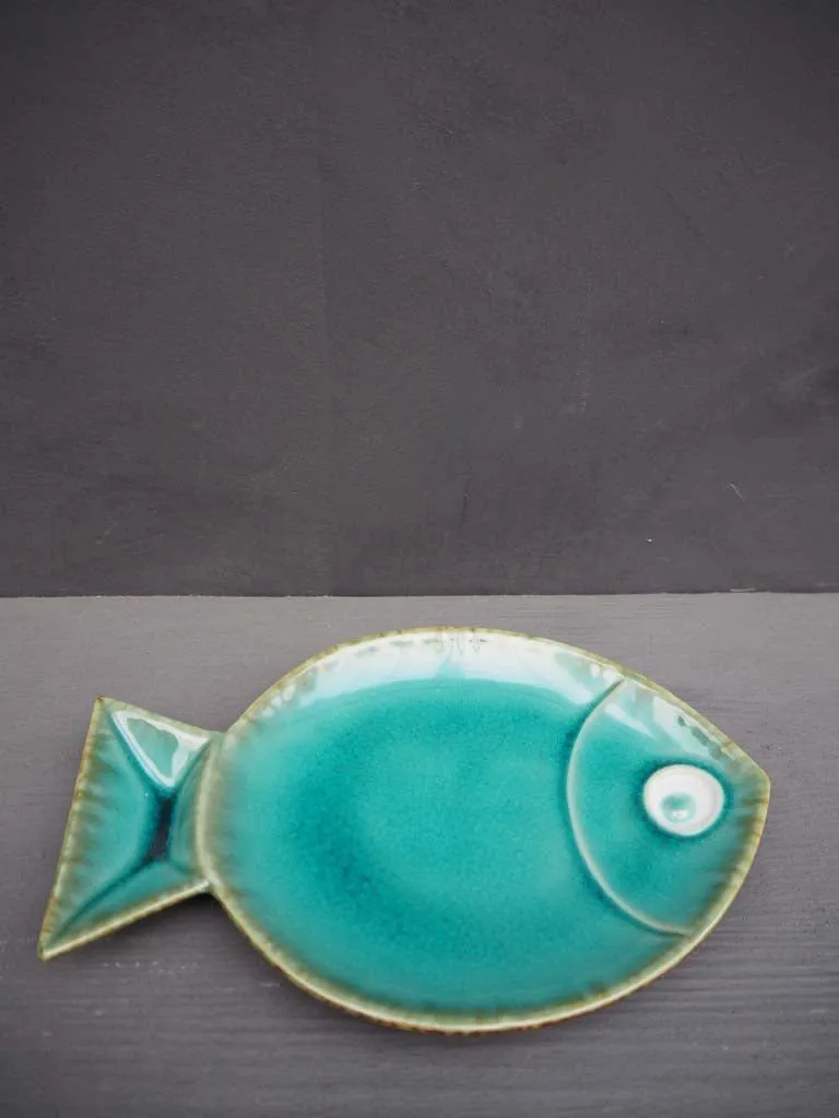 Turquoise Ceramic Fish Plate