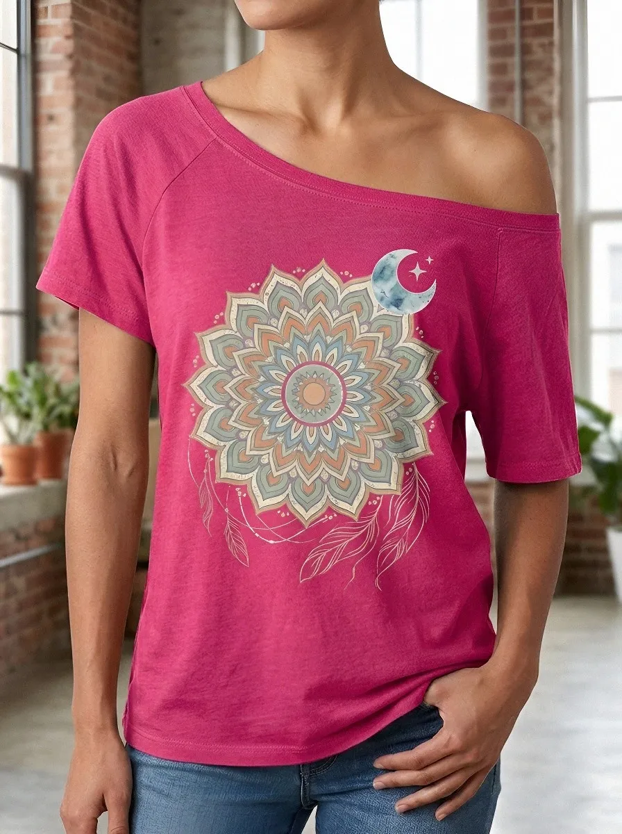 Boho Mandala Moon T-Shirt