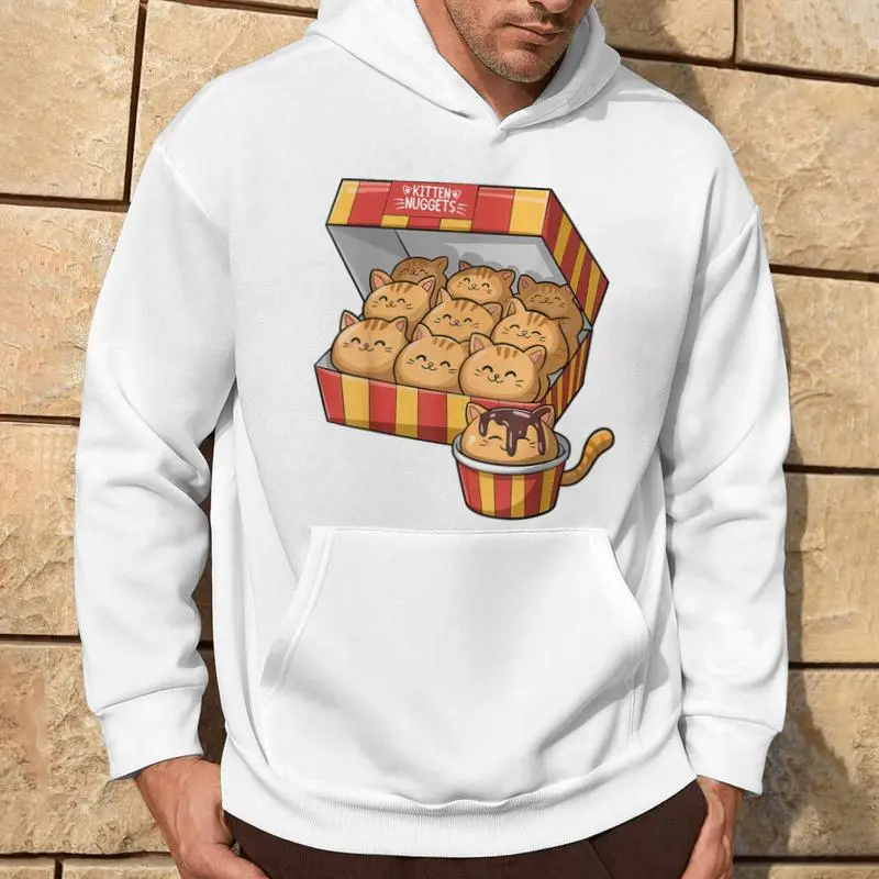 Cute Kitten Nuggets Food Pun For Cat Lovers Hoodie
