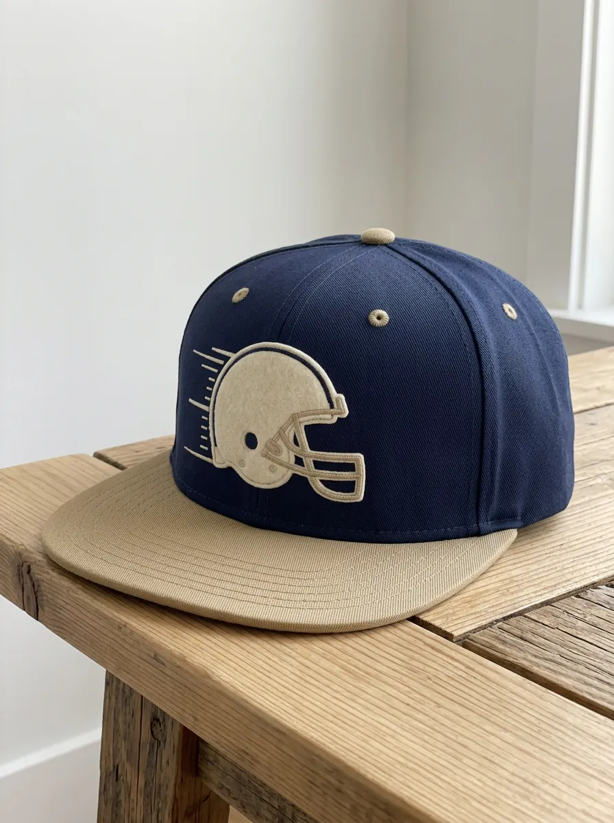 Men's American Football Fan Speed Helmet Embroidered Snapback Cap