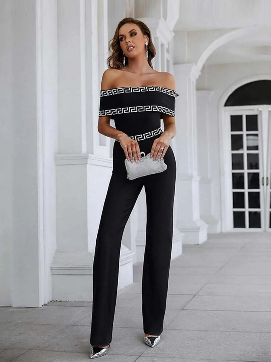 Tatiana One Shoulder Bandage Jumpsuit