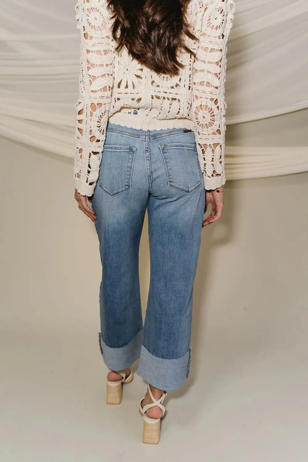Wide Crop Leg Jeans