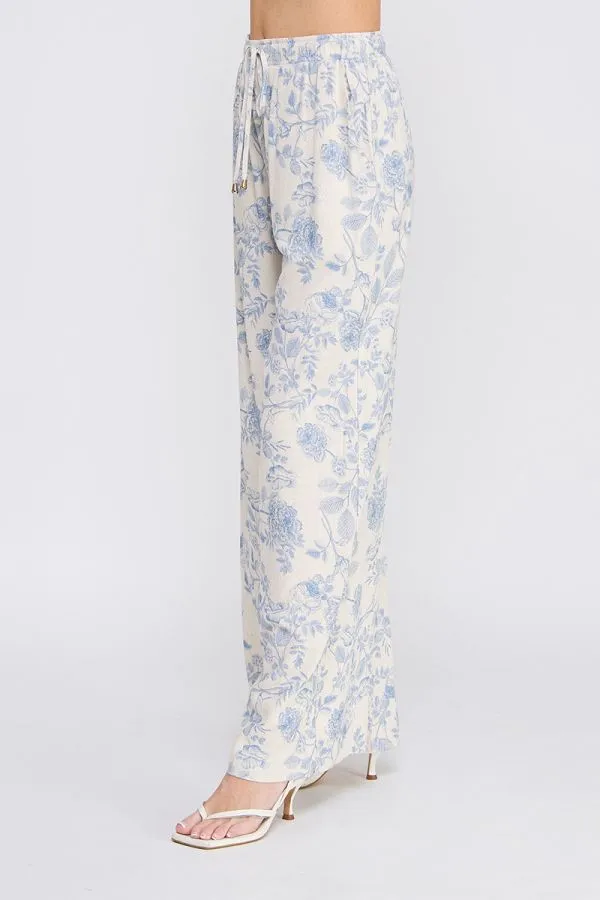 Patterned Linen Pants