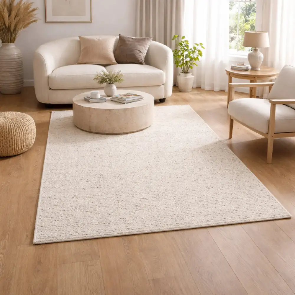 Hand-Woven Yarn Minimalist Carpet