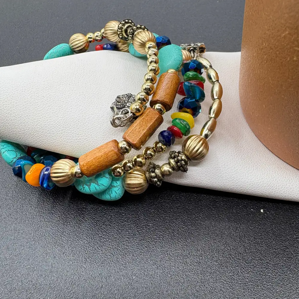 Bohemian Resin Beaded Bracelet