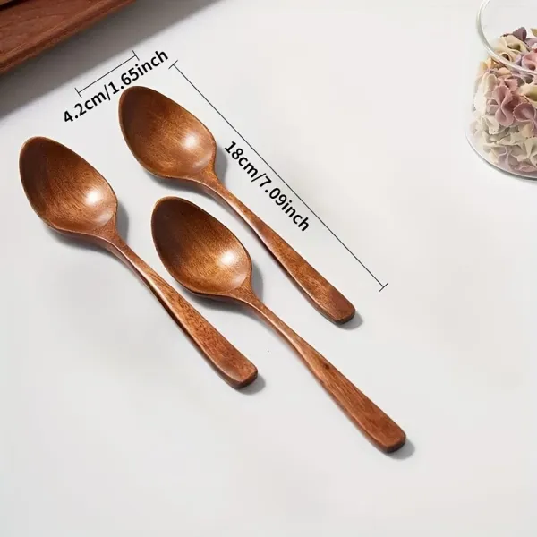 2-Piece Wooden Dining Spoon