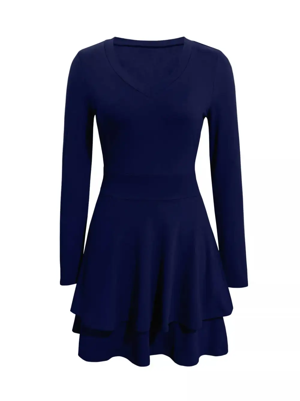 Finish V Neck Ruffle Mini Dress