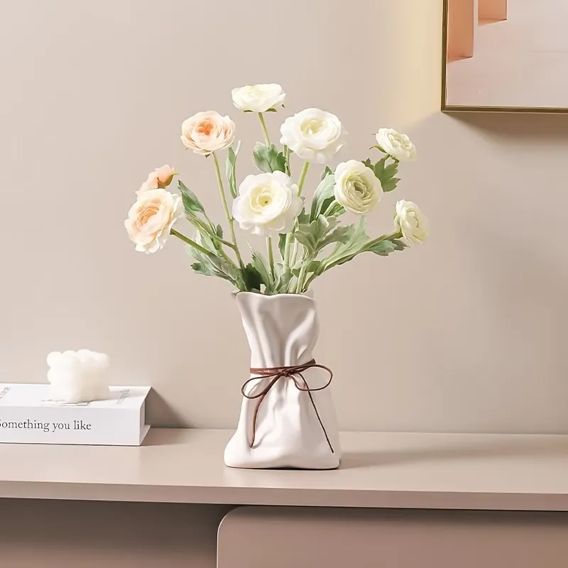 Modern Pleated Ceramic Vase