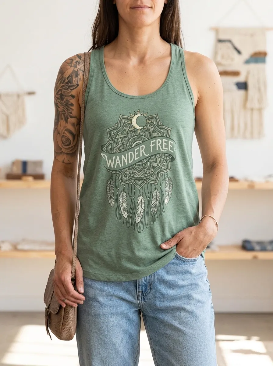 Wander Free Boho Tank Top