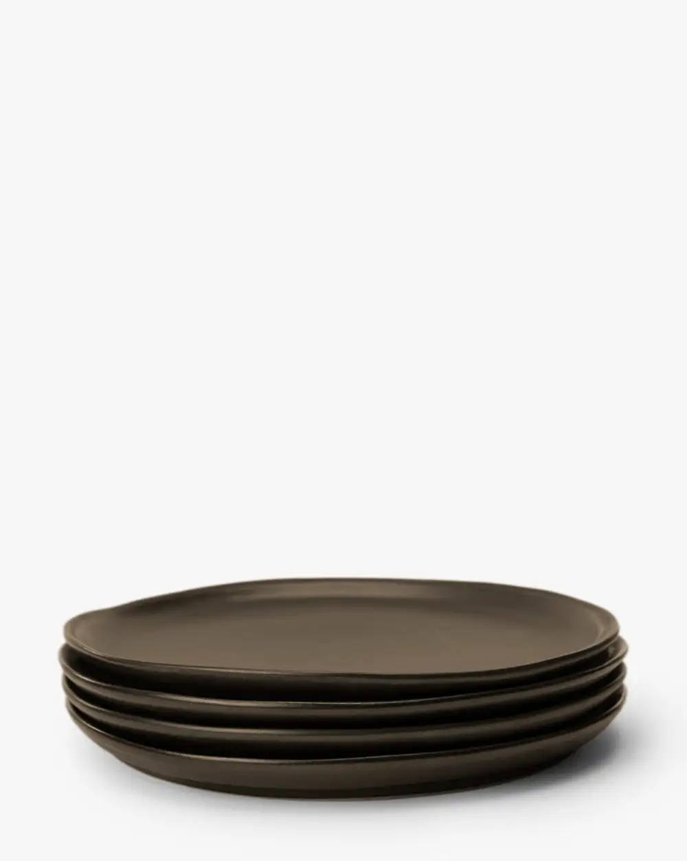 Reactive-Glaze Stoneware Dinner Plate Set