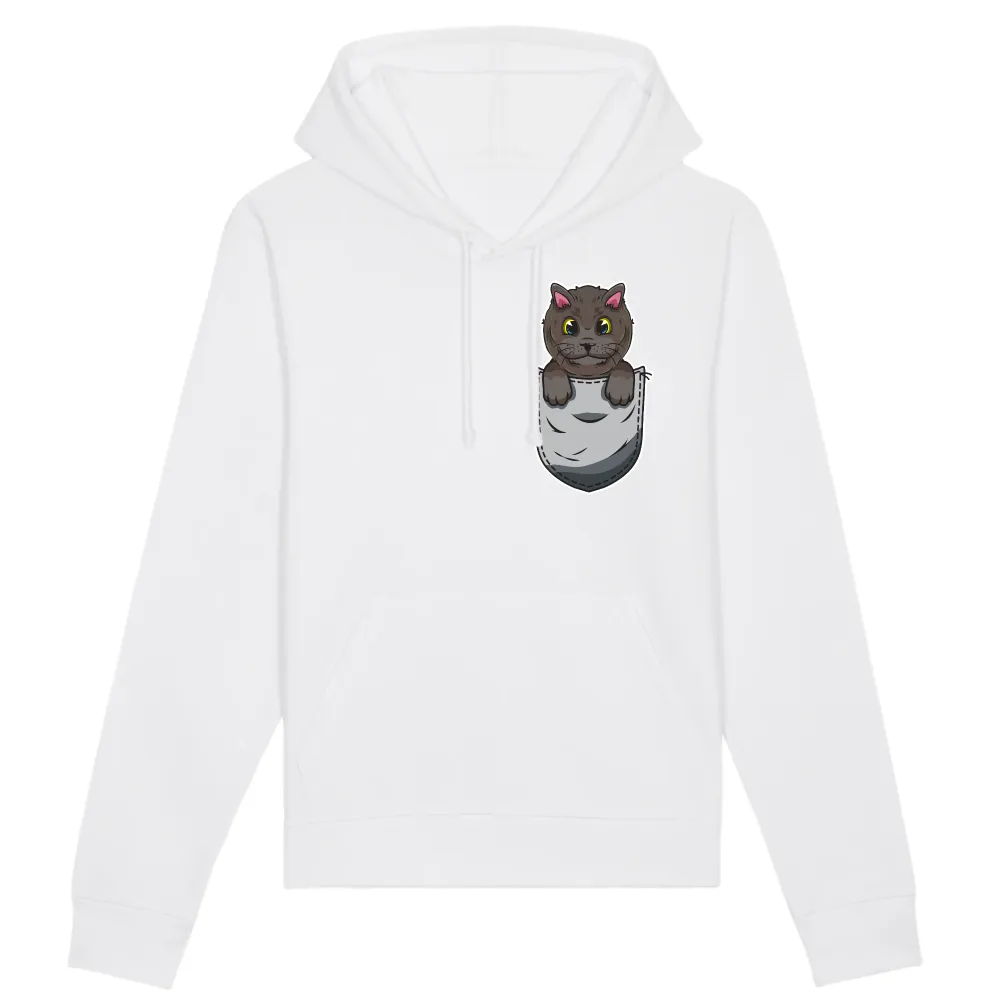 Peekaboo Cat Graphic Pullover Hoodie