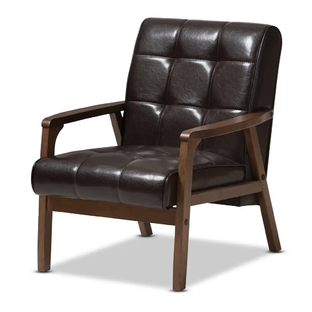Leather-Inspired Club Chair