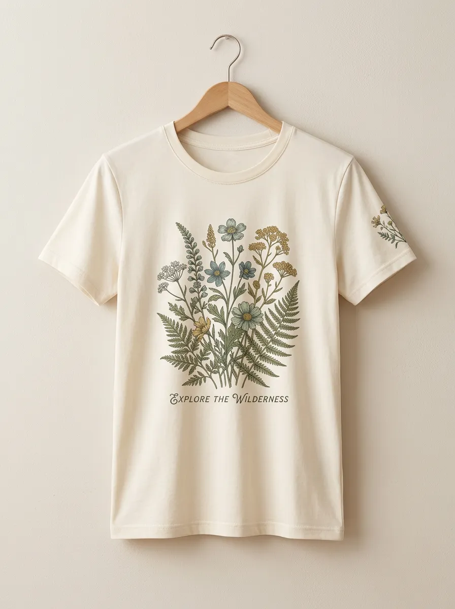 Nature Lover Wildflower Explore The Wilderness T-Shirt