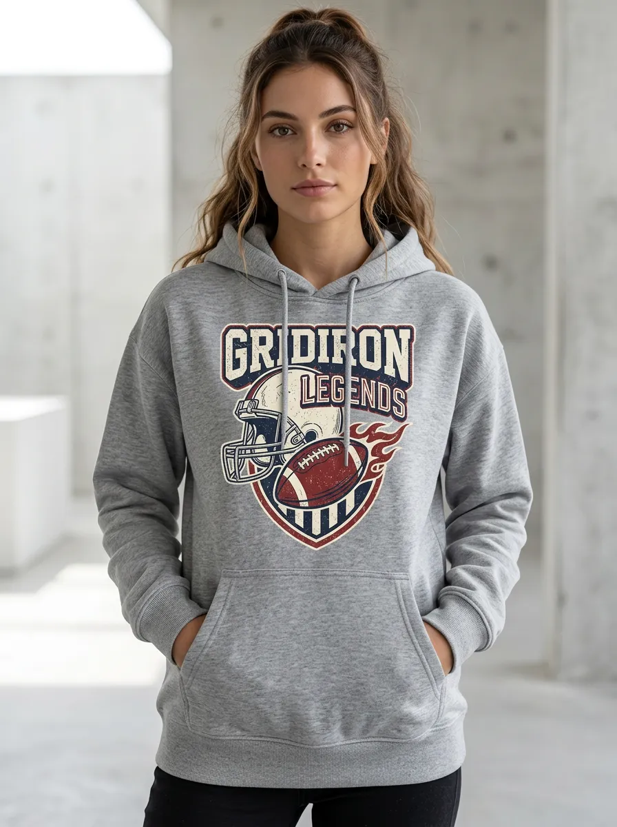 Unisex Football Fan Gridiron Legends Helmet Graphic Hoodie