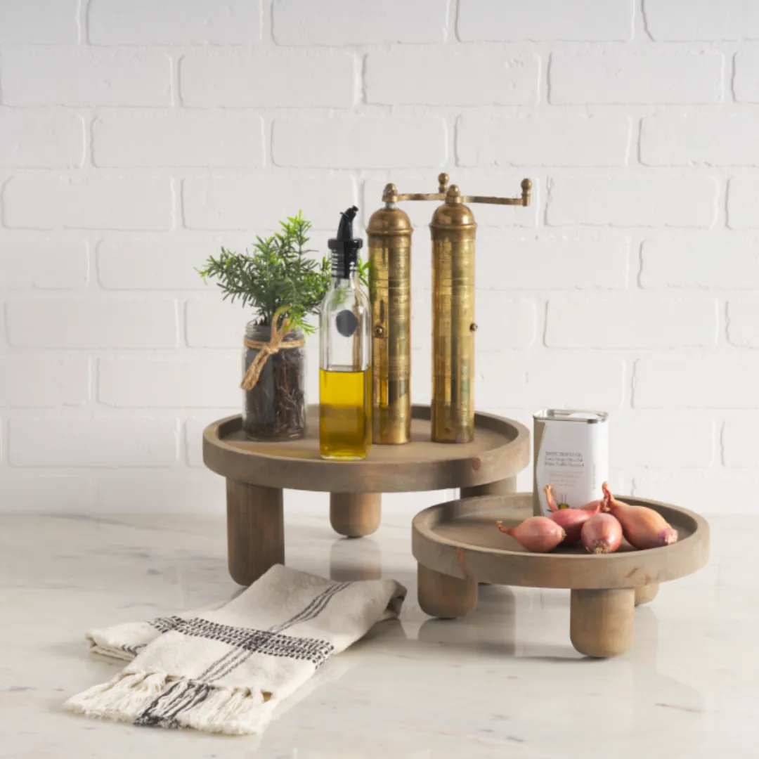 Refined Wooden Decorative Serving Tray