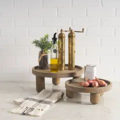 Refined Wooden Decorative Serving Tray