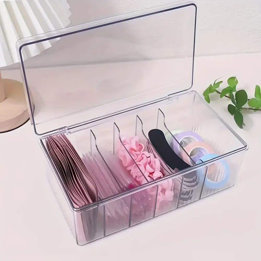 Clear Multi-Compartment Storage Box