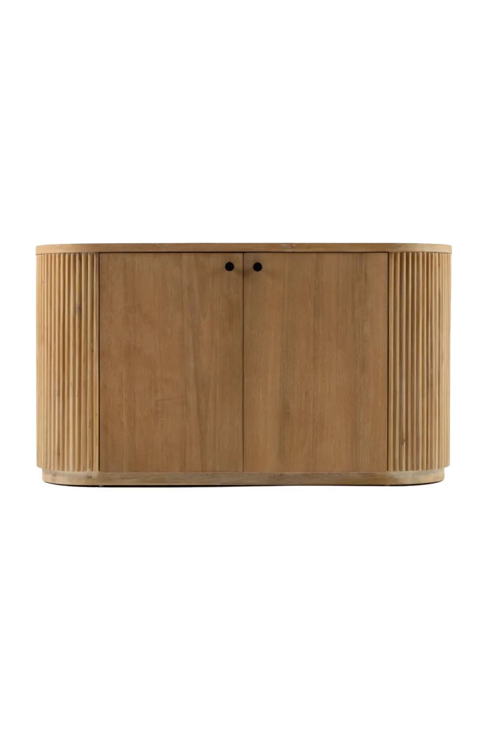 Ribbed Acacia Two-Door Sideboard