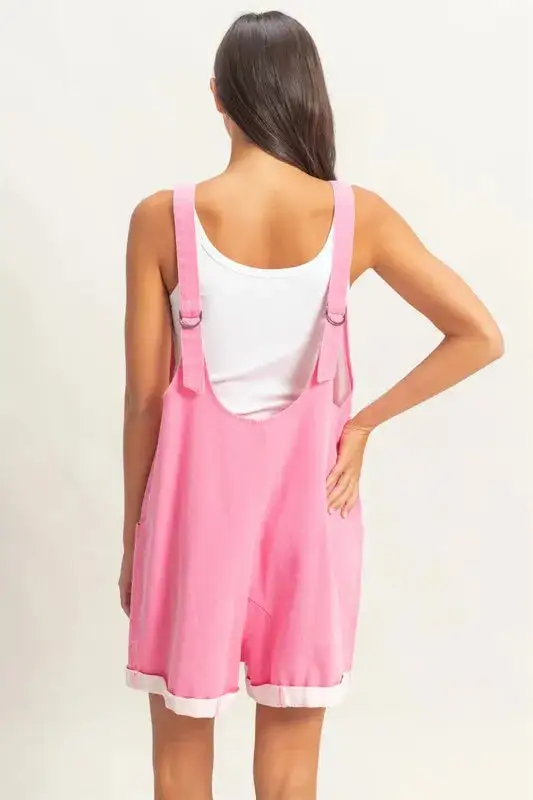V-Neck Pocket Detail Romper