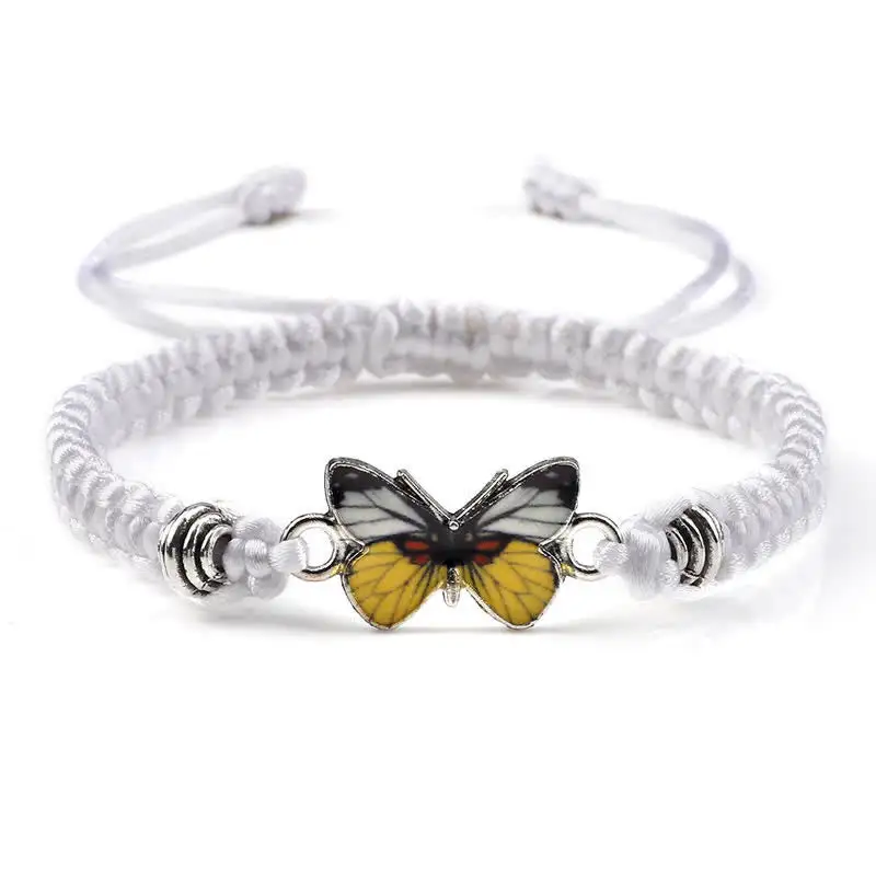 Butterfly Freedom Love String Charm Bracelet