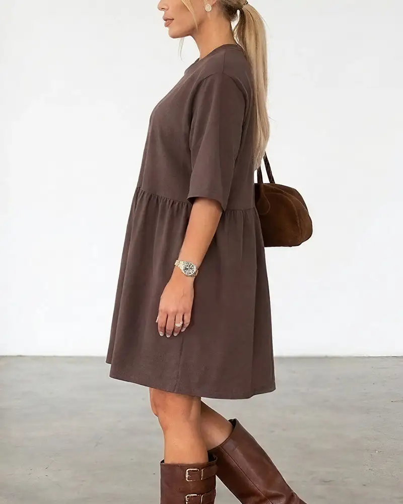 Casual Loose Tiered Mini Dress