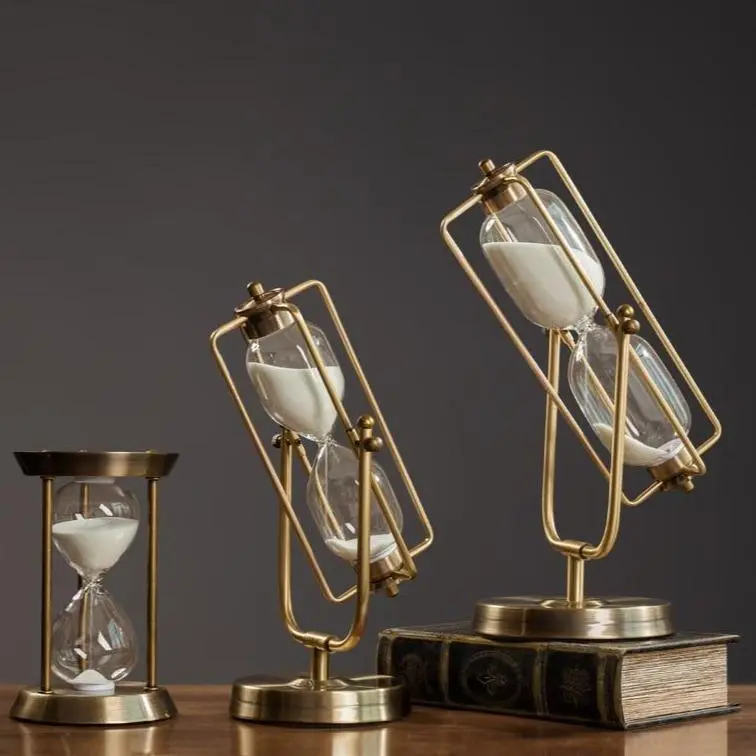 Metal Frame Decorative Hourglass