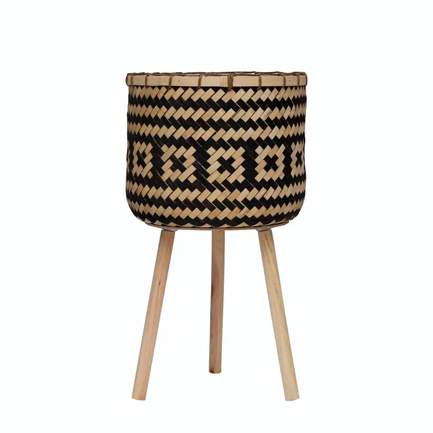 Modern Home Accent Piece Bamboo Basket