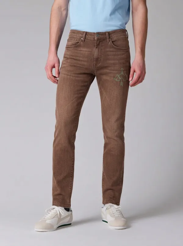 Men's Geometric Arrow Graphic Stretch Jeans