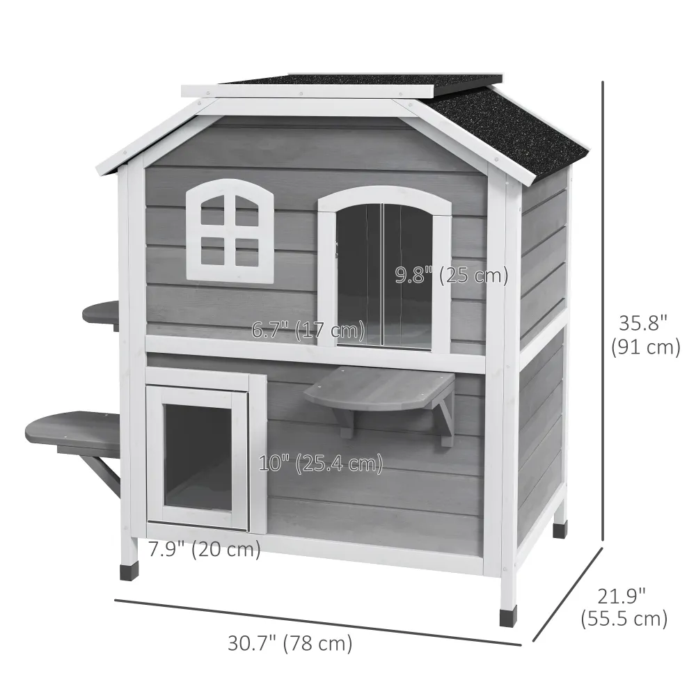Versatile Outdoor Cat House with Multiple Levels, Cat Helper for Climbing and Lounging Outdoors