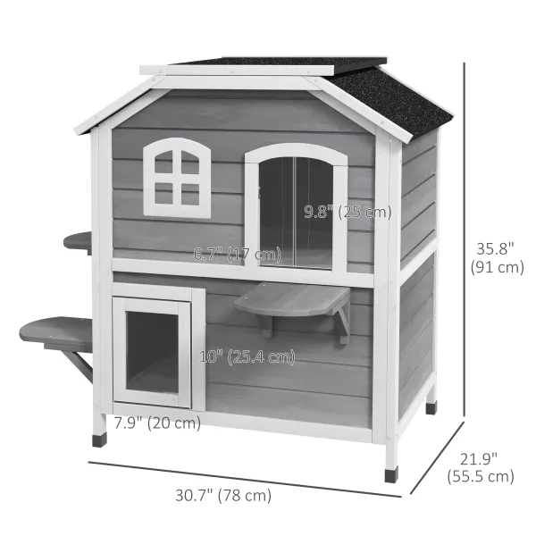 Versatile Outdoor Cat House with Multiple Levels, Cat Helper for Climbing and Lounging Outdoors
