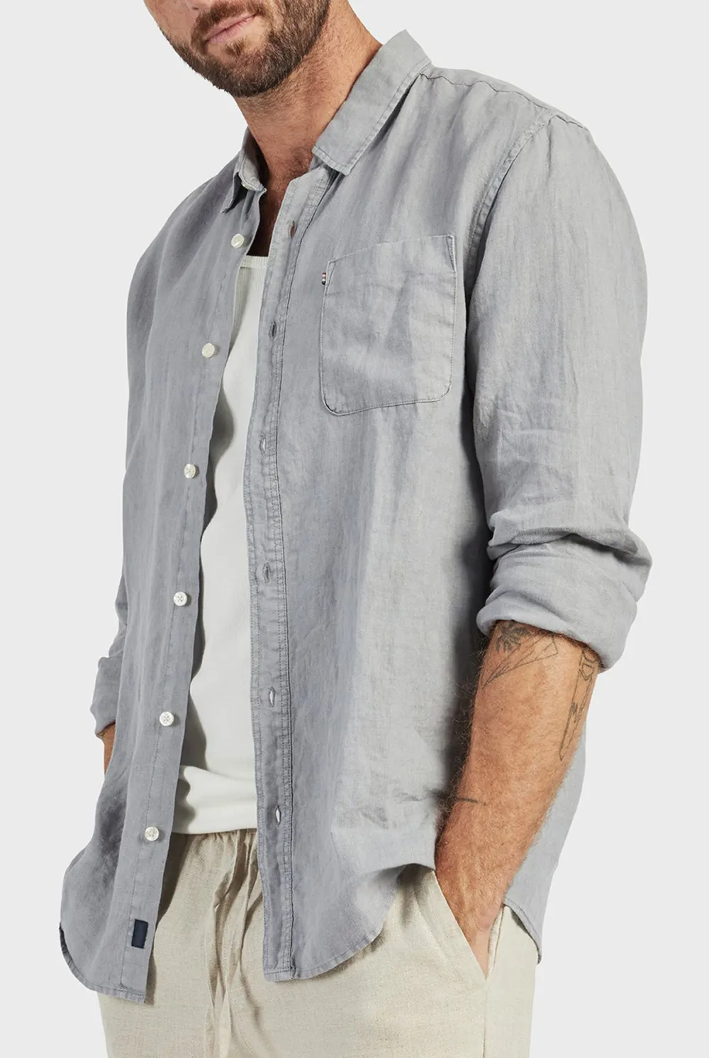 Classic Cotton Casual Long Sleeve Button Up Shirt