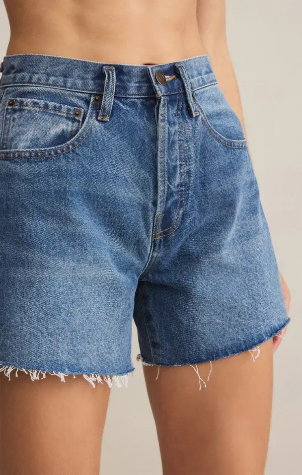 Denim High Rise Shorts