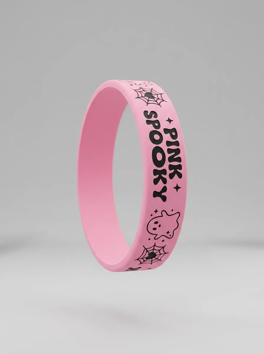 Ghost Spiderweb Halloween Graphic Wristband