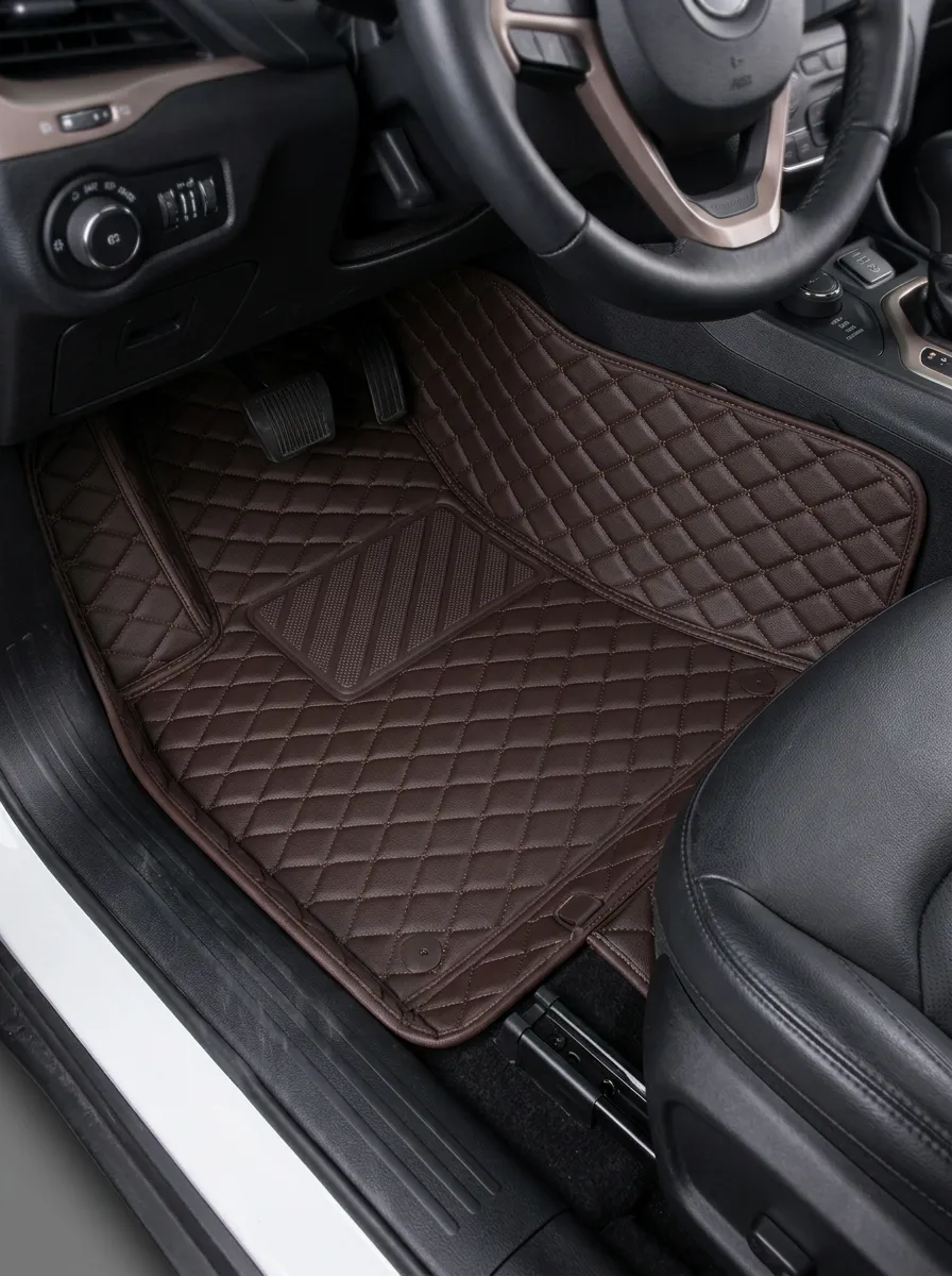Diamond Quilted Car Floor Mat