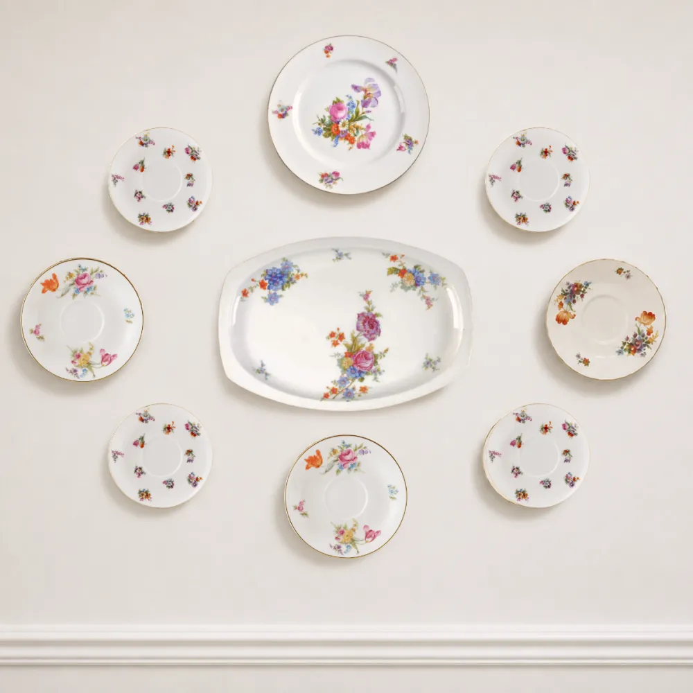 Floral Garden Decorative Plate Wall