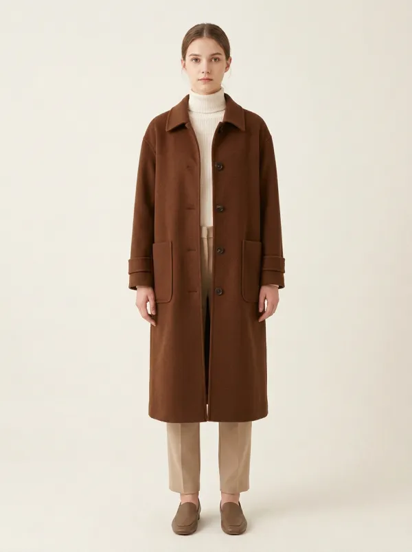 Polished Wool-Blend Outerwear Coat