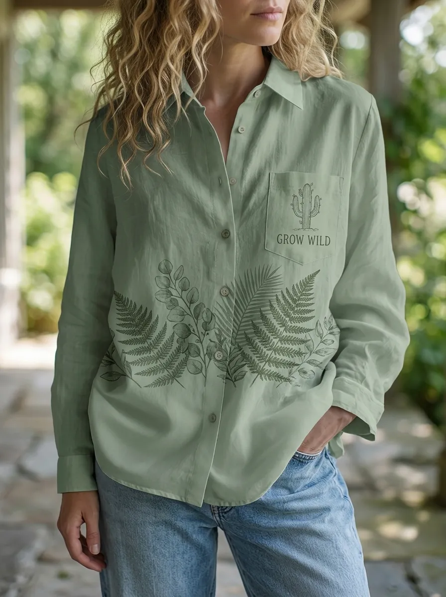 Nature Lover Cactus Casual Shirt