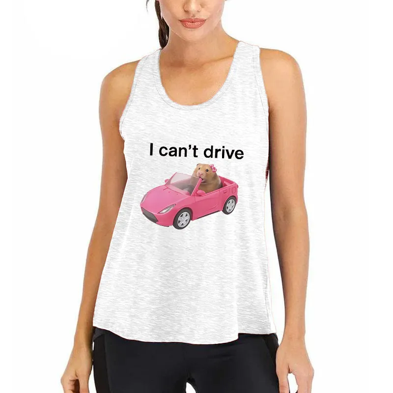 I Can T Drive Funny Hamster Meme Athletic Tank