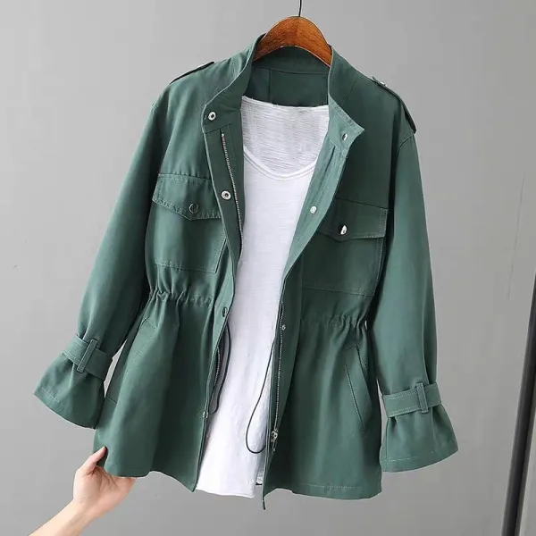Polished Utility Jacket with Zipper
