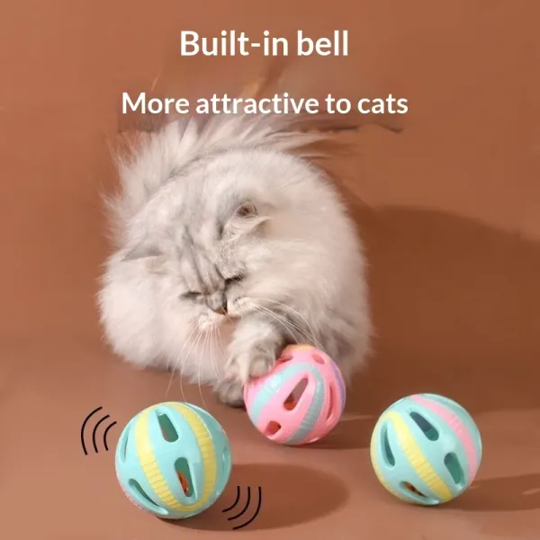 3 Pcs Cat Jingle Bell Ball