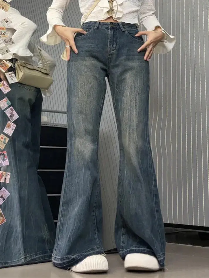 Vintage High Rise Raw Trim Flare Jeans