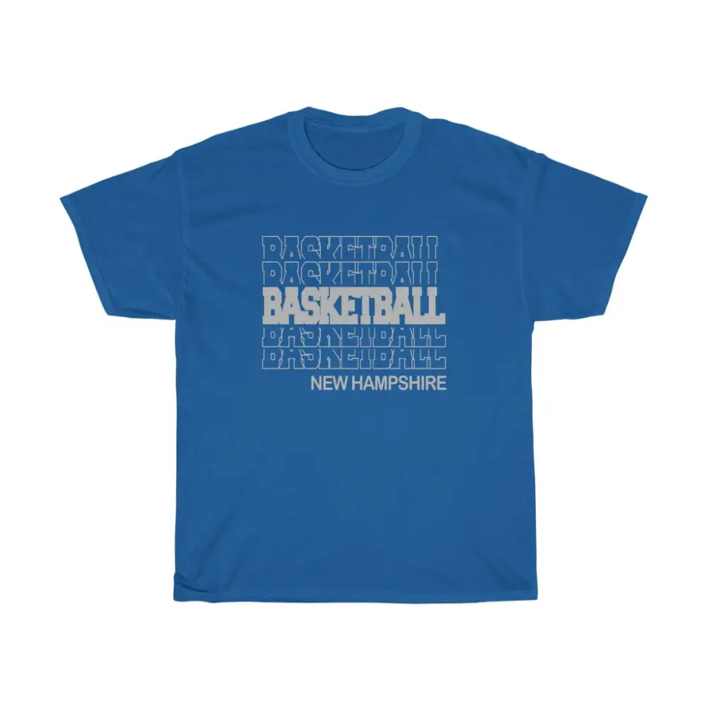 Basketball New Hampshire in Modern Stacked Lettering