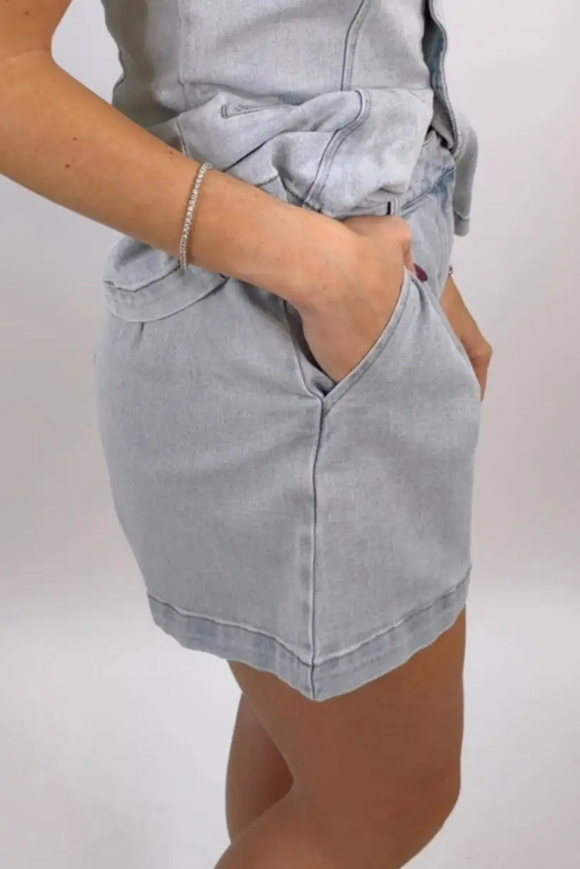 Pleated High Rise Shorts