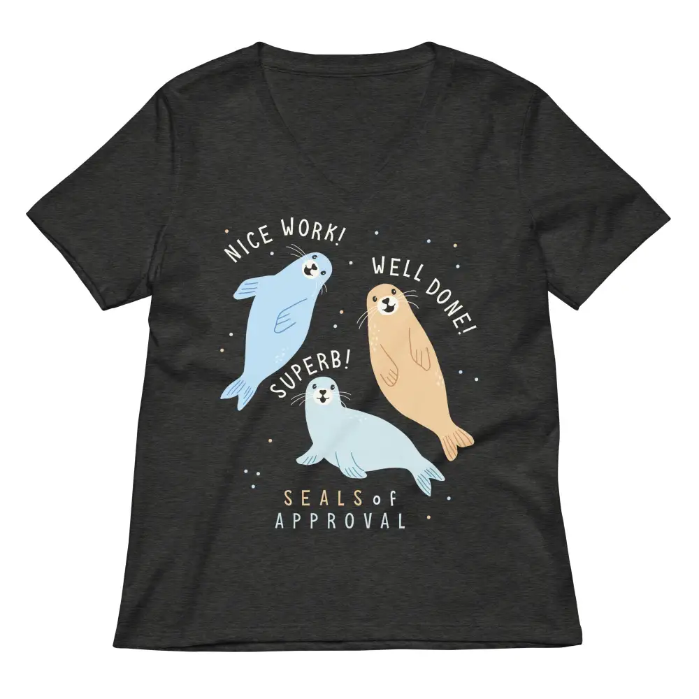 Seal Approval V Neck Tee