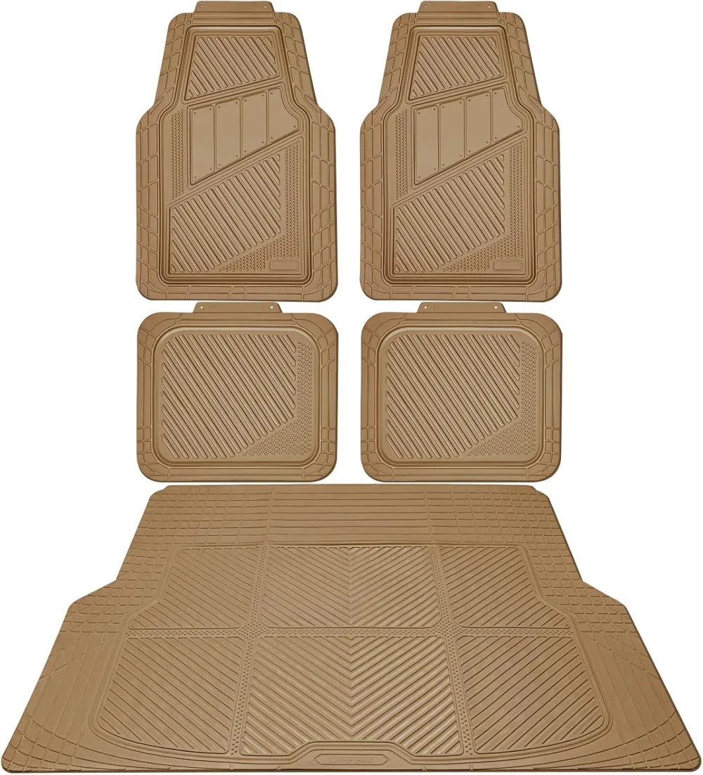 All Weather Rubber Vehicle Floor Mat Set