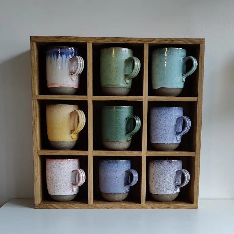 Oak Mug Display Shelf