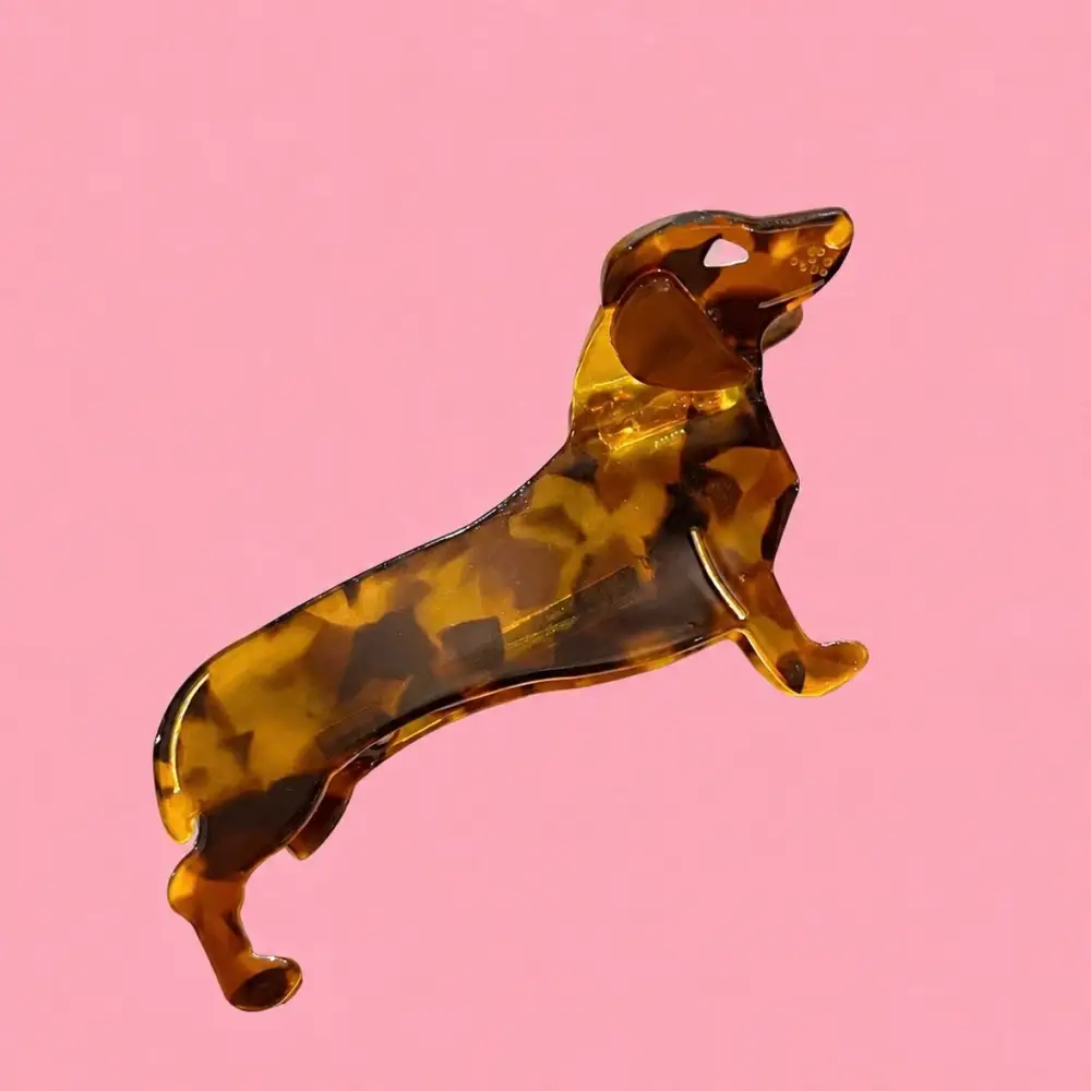 Playful Dog Motif Claw Clip