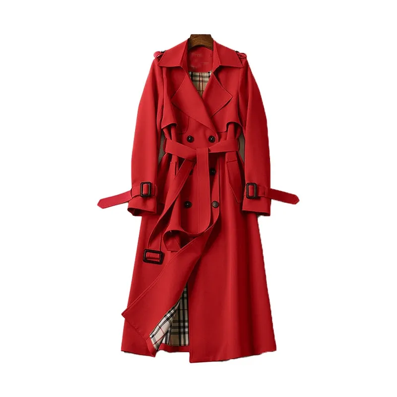 Double-Breasted Belted Trench Coat