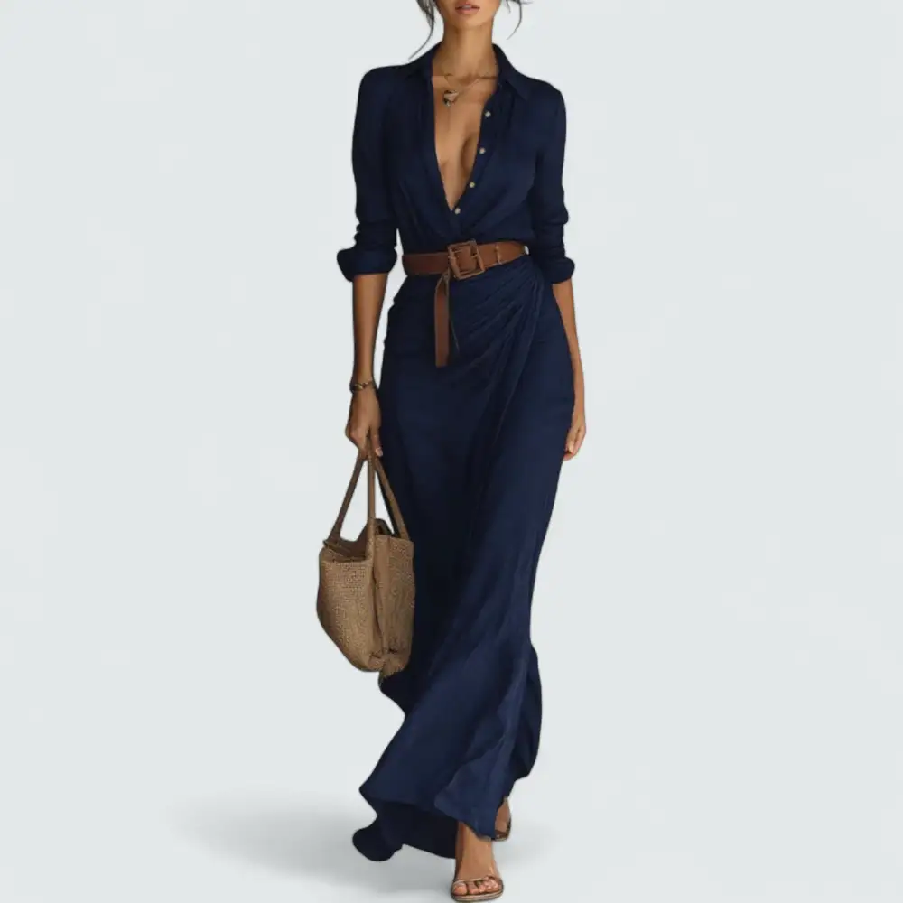Long Sleeve Flowing Maxi Dress