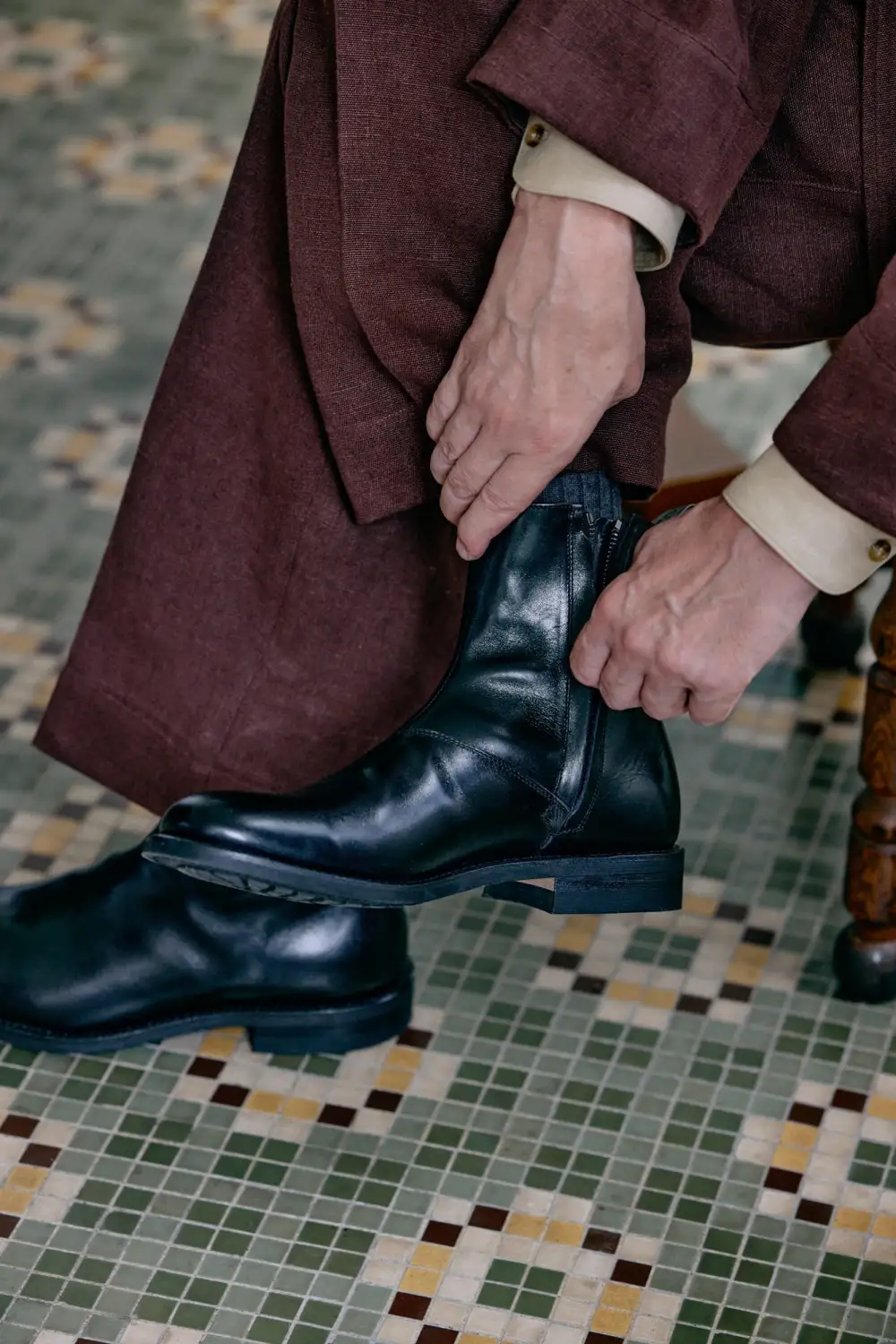 Classic Calf Leather Men's Casual Dress Shoes